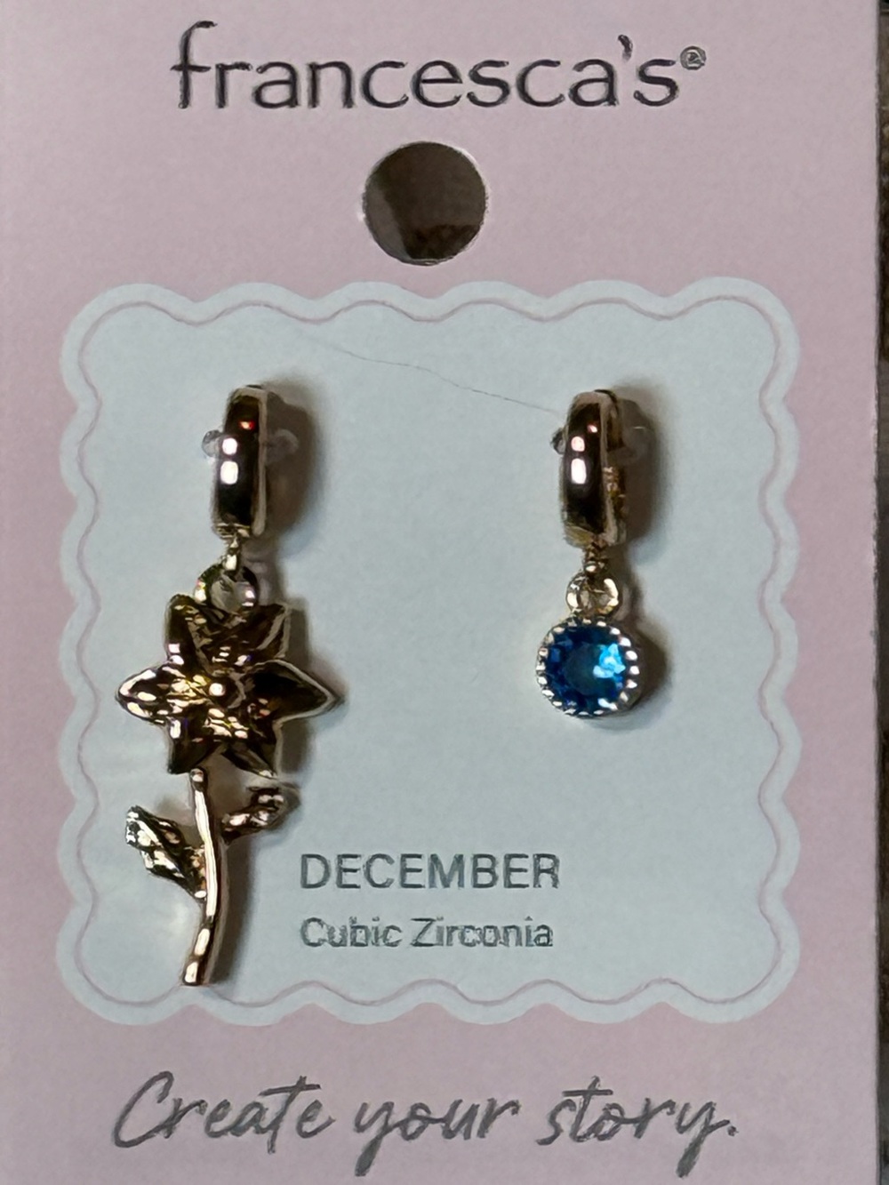 Francesca's Collections December Birthstone & Flower Charms